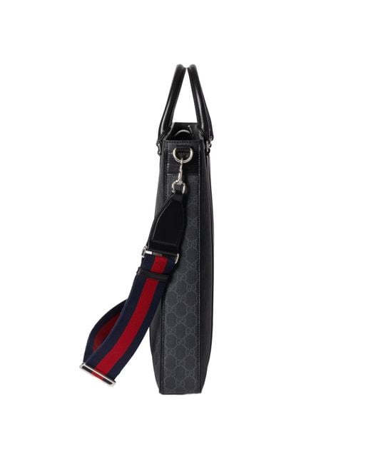Gucci Black Gg Medium Shopping Bag for men
