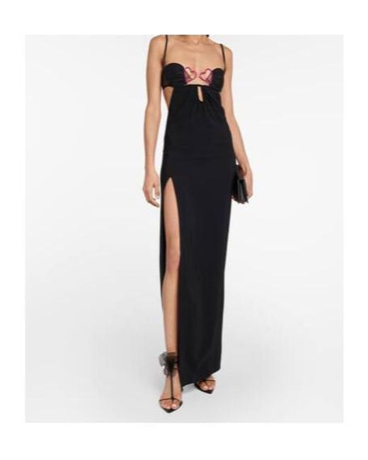 Nensi Dojaka Blue Embellished Maxi Dress