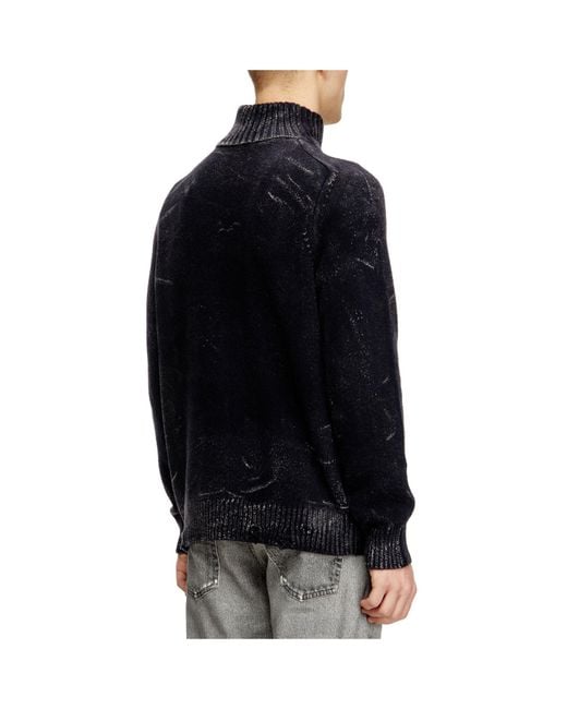 DIESEL Blue K-Maxime Zip-Up Sweater for men