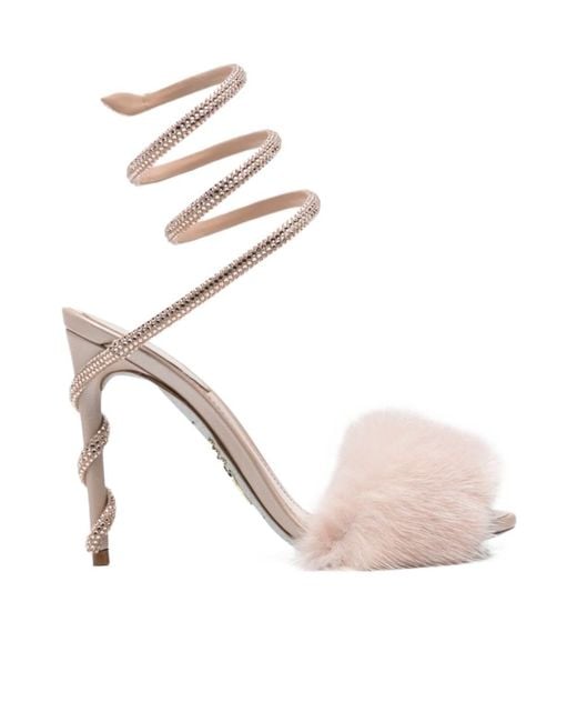 Rene Caovilla Multicolor Round-Toe High-Heeled Sandals
