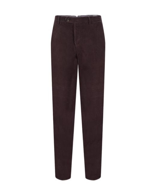 Brunello Cucinelli Purple Casual Pants With Belt Loops for men