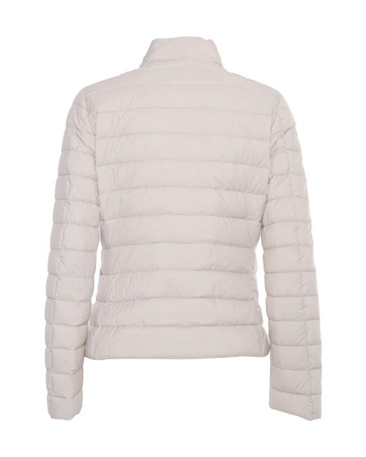 Moorer White Clement Quilted Double-Breasted Down Jacket