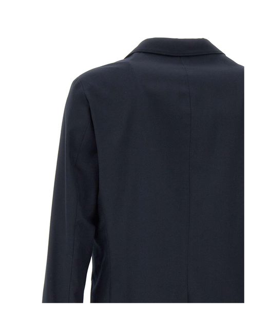 Herno Blue Single-Breasted Tailored Blazer for men