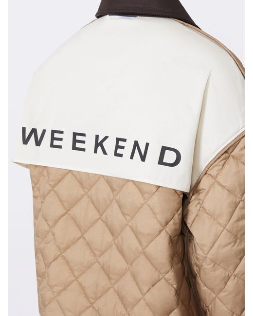 Weekend by Maxmara Natural Quilted Button-Up Coat