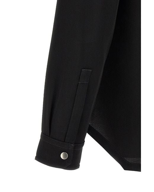 Rick Owens Black Long-Sleeved Shirt for men