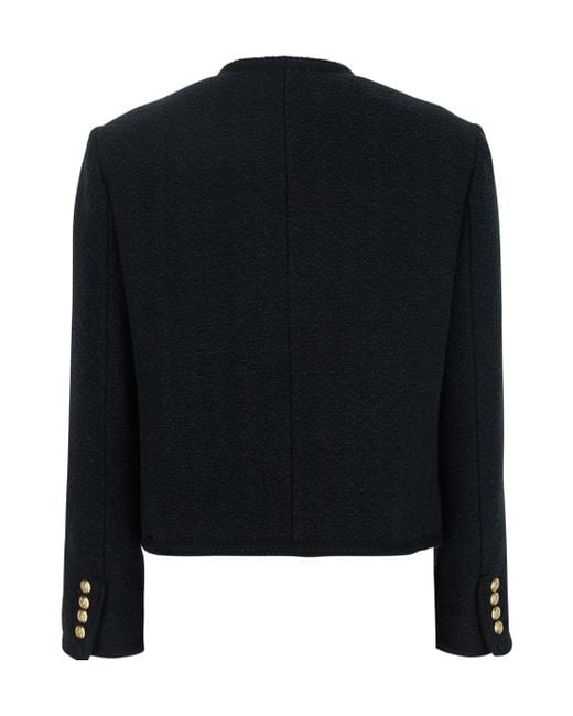 DUNST Black Boucle Tweed Blazer