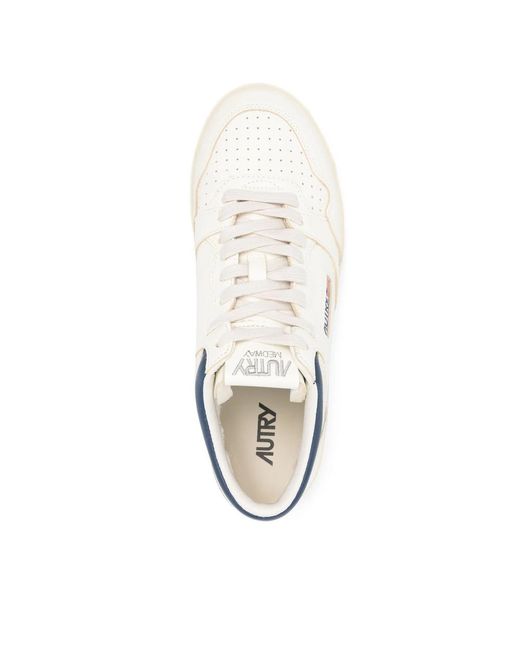 Autry White Med-Way Mid Sneakers for men