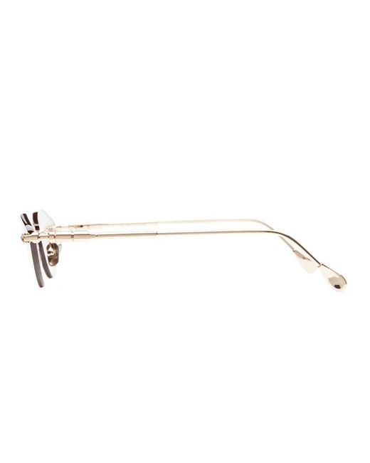 Kuboraum White Frameless Sunglasses for men