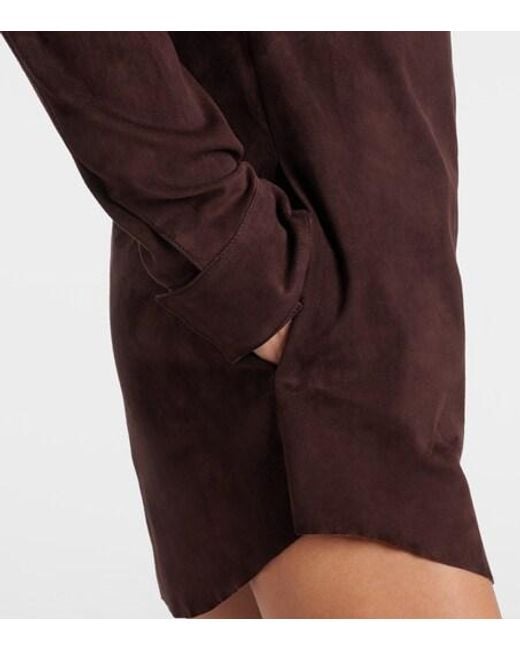 Stouls Brown Geraldine Suede Shirt Dress