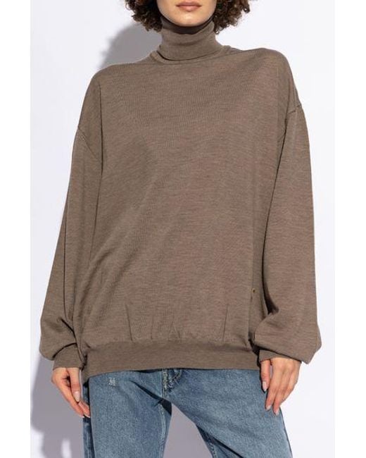 Moschino Brown Turtleneck Sweater
