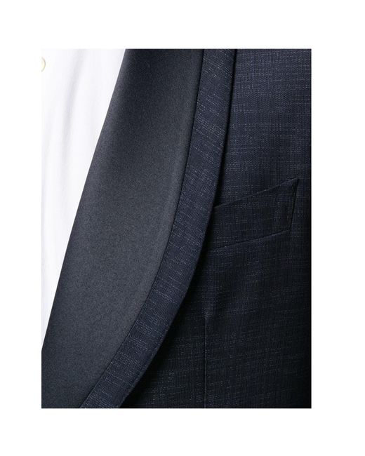 Tagliatore Blue Long-Sleeved Blazer And Trousers Set for men