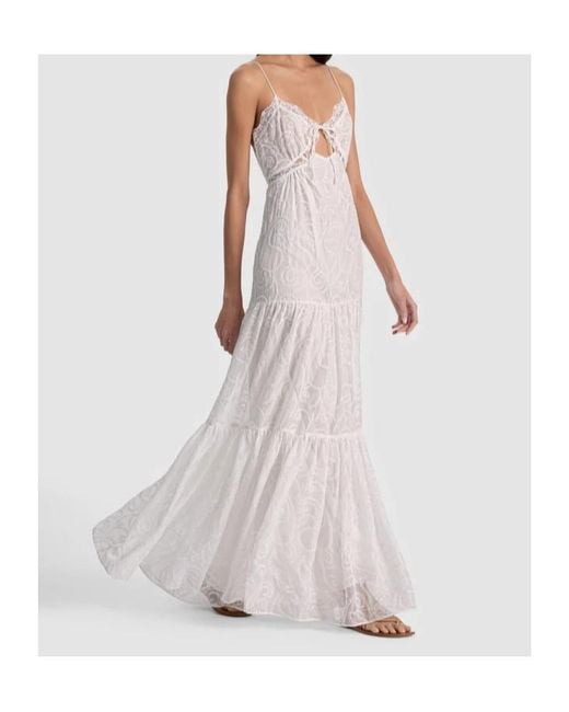 Alice + Olivia White Alice Olivia Nicky Long Dress