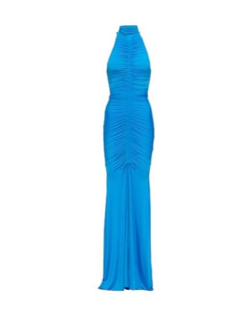 Alex Perry Blue Lark Ruched Gown