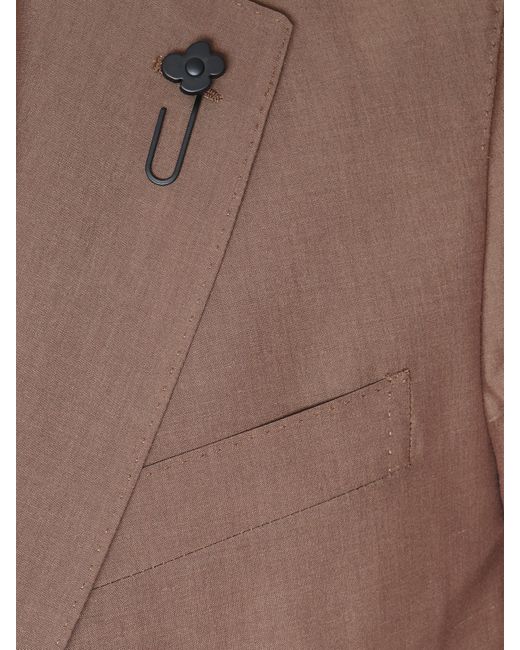 Lardini Brown Single-Breasted Tailored Suit for men
