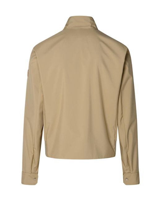 Moncler Natural High Neck Zip-Up Jacket for men