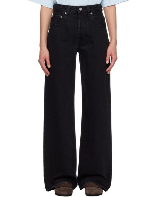 Jacquemus Black Wide Leg Denim Jeans
