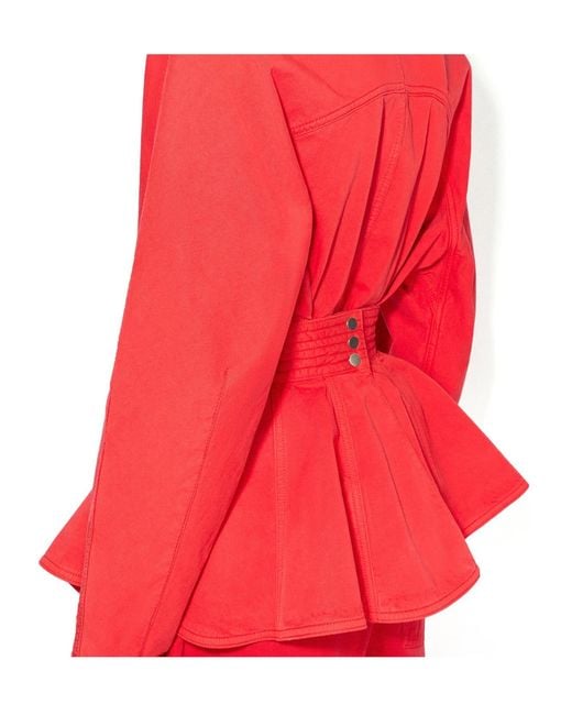 Alaïa Alaïa Smocked-Waist Flared Skirt