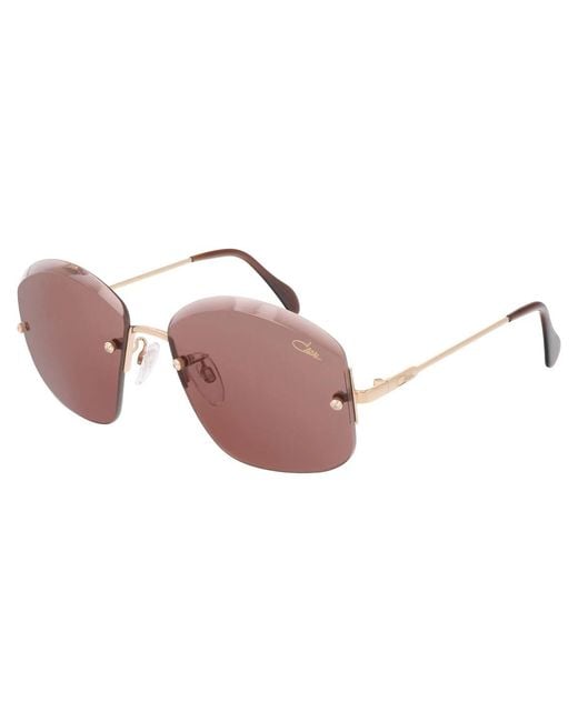 Cazal Pink Irregular Frame Sunglasses for men