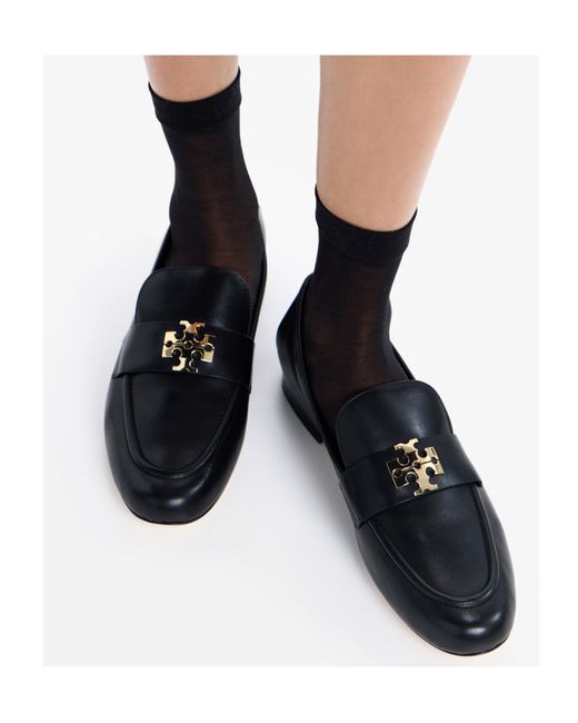 Tory Burch Black Round-Toe Loafers