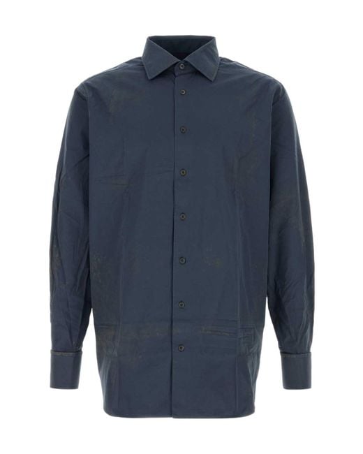 Prada Blue Long-Sleeved Shirt for men