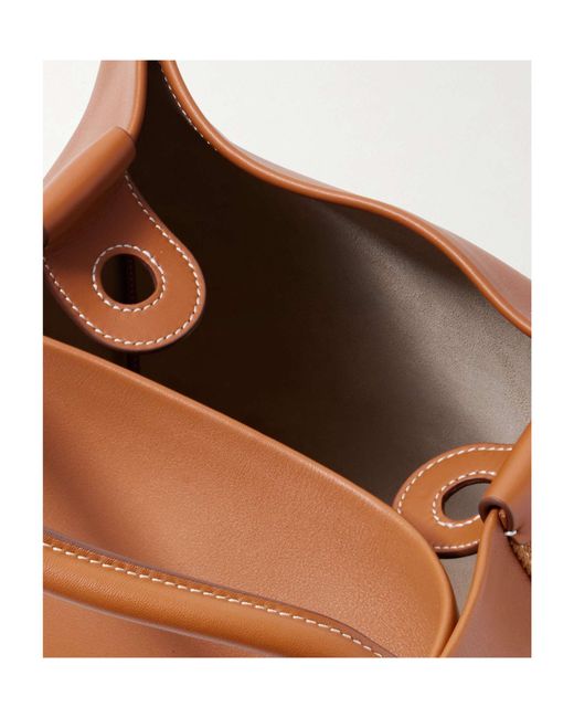Loro Piana Brown Bale Large Leather Bag