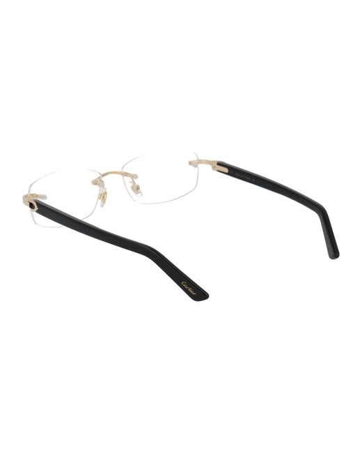 Cartier Natural Rimless Rectangular Frame Glasses for men