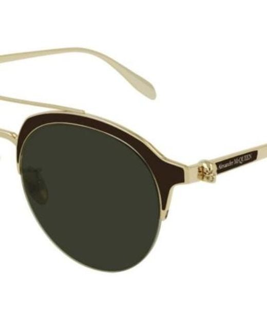 McQueen Metallic Logo Sunglasses for men