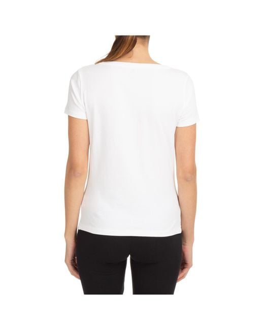 EA7 White Logo Short-Sleeved T-Shirt