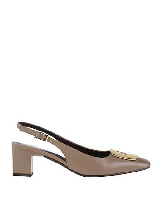 Tory Burch Multicolor Square-Toe Leather High Heels