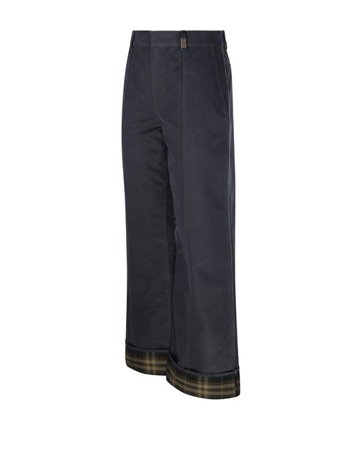Burberry Gray Belt-Loop Casual Pants