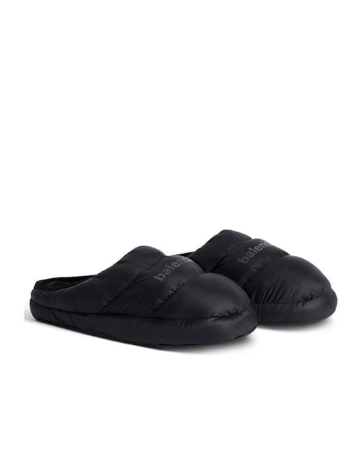 Balenciaga Black Alaska Slippers for men