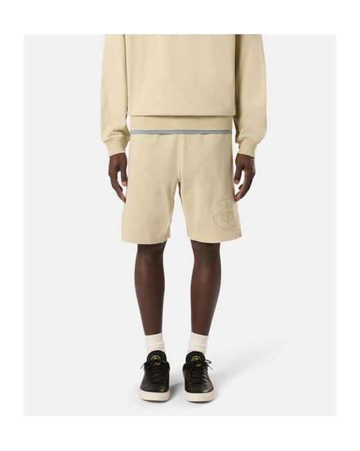 Stone Island Natural Fleece Shorts for men