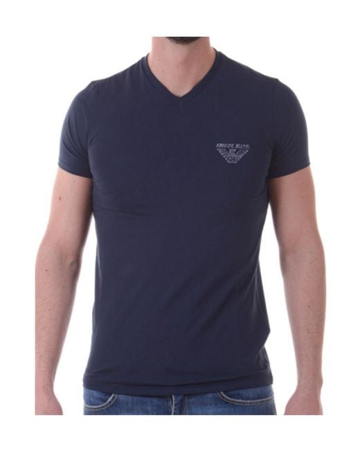 Armani Jeans Blue Logo T-Shirt for men