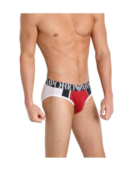 Emporio Armani Blue Logo Detail Panties for men