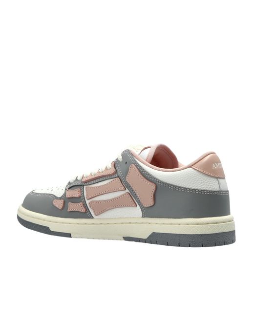 Amiri White Varsity Skel Top Low Sneakers