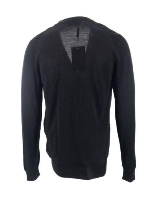 Ferragamo Blue V-Neck Button Sweater for men