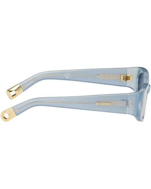 Jacquemus Blue Logo Sunglasses for men