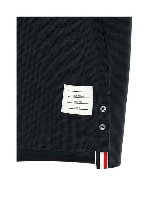 Thom Browne Black Rwb Embroidered Crewneck T-Shirt for men