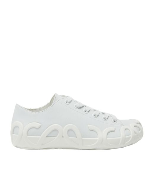 Loewe White Rise Lace-Up Sneakers