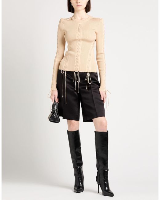 Dolce & Gabbana Natural Solid Crew Neck Knit Long Sleeve