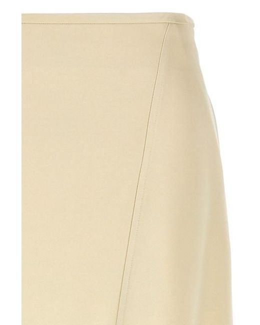 Jil Sander Natural High-Waist Panelled Midi Skirt