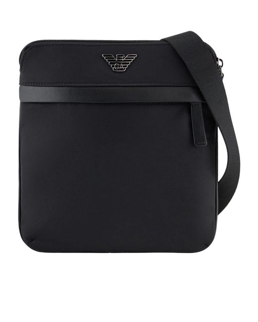 Emporio Armani Black Solid Color Cross Body Bag