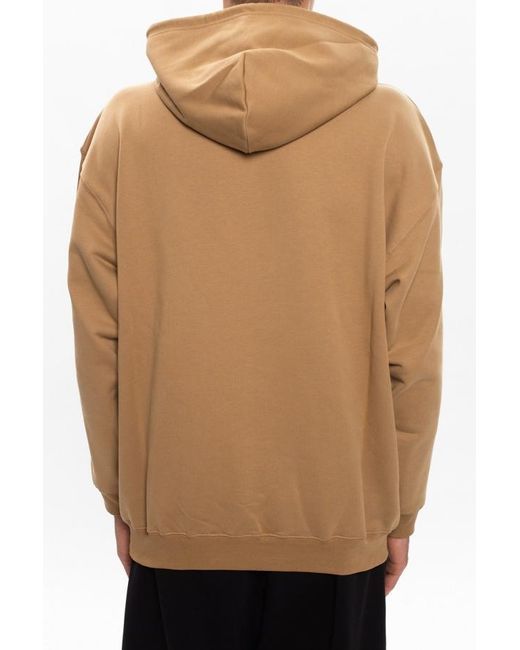 Balenciaga Natural Logo-Print Hoodie for men
