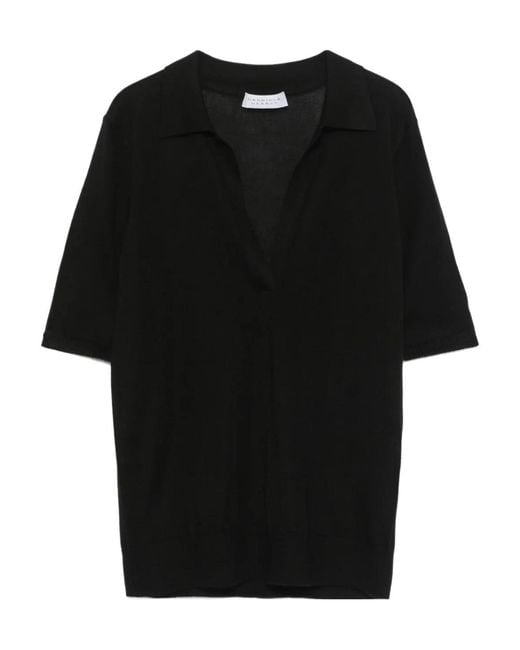 Gabriela Hearst Black Frank Polo Top
