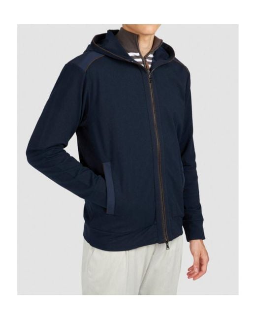 Paul & Shark Blue X-Soft Cotton Sweatshirt With Typhoon Re-4X4 Stretch Details for men