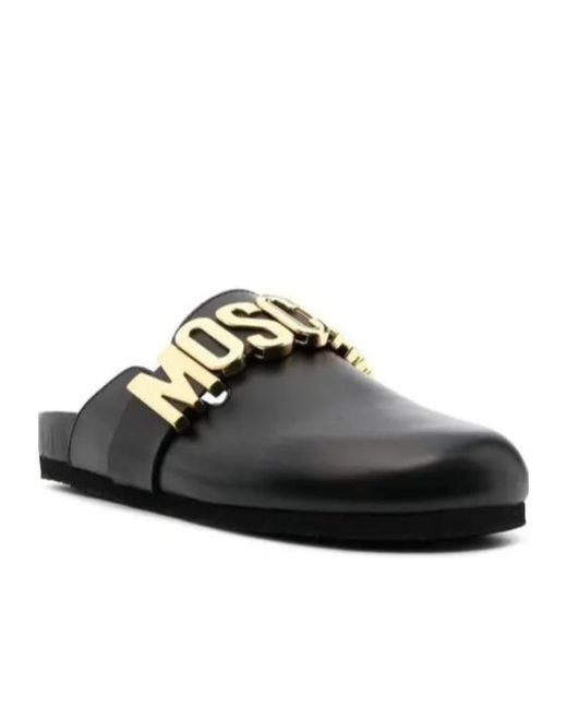 Moschino Black Logo Muller Shoes