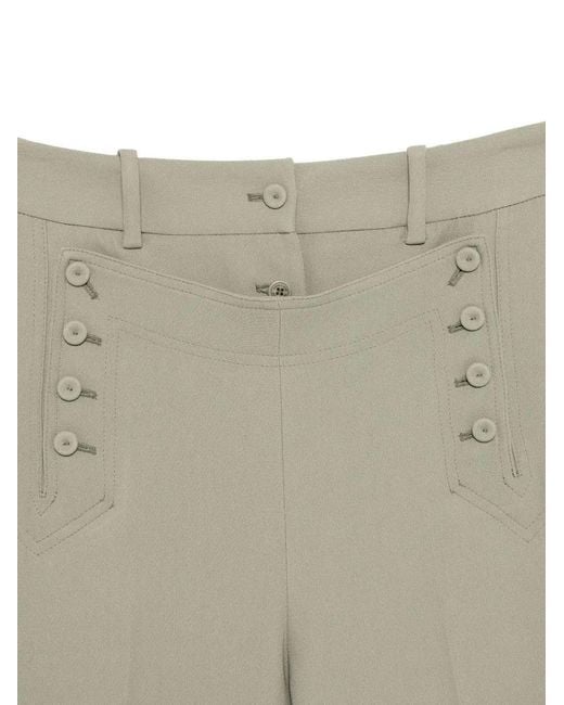 Ermanno Scervino Green Button-Fastening Trousers