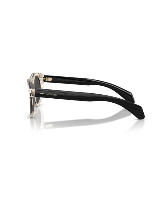 Moncler Metallic Eyewear Oval Frame Sunglasses for men