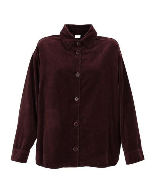 Aspesi Purple Logo Casual Jacket
