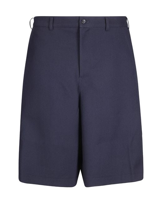 Comme des Garçons Blue Comme Des Garçons Shirt Side Zipped Shorts for men